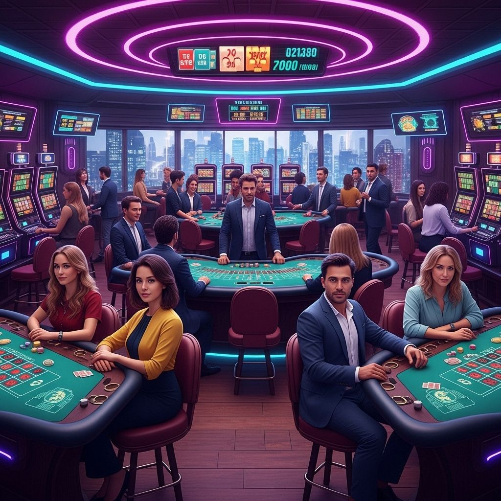 Casino néon futuriste slots