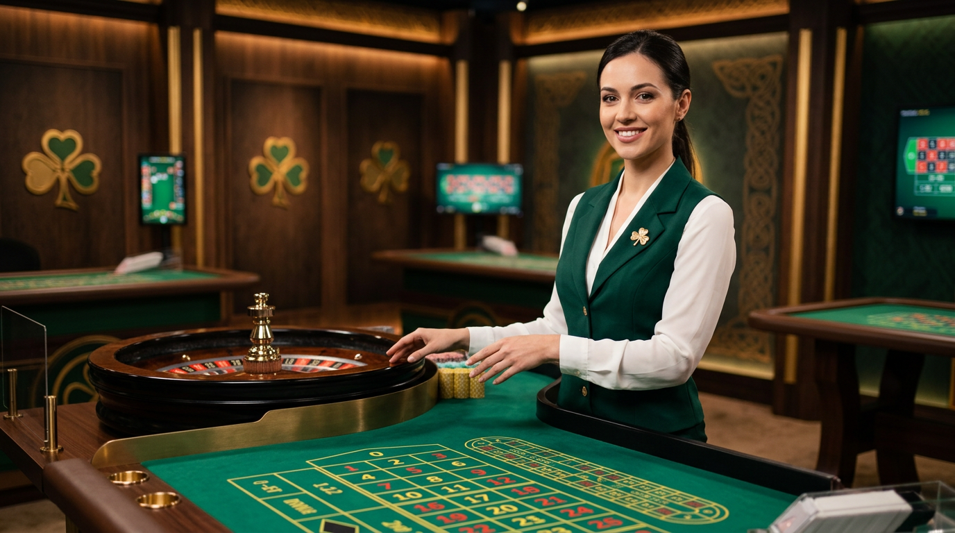 Croupière live dealer HolyLuck poker